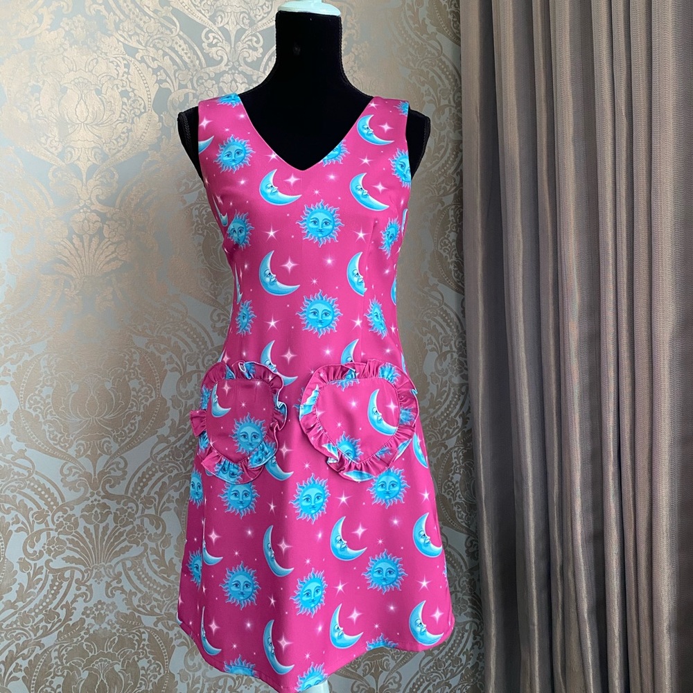 Moon and sun shift dress